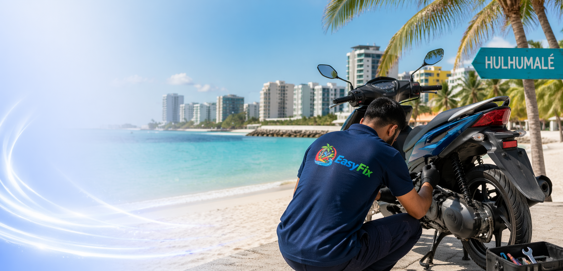 EasyFix electrical repair service banner in Male Maldives